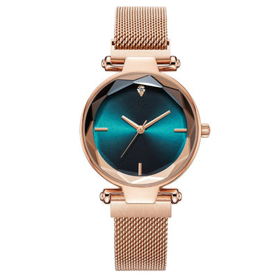 Vacuumplatingの女性の水晶手首のWatchv 32mmのscratchless Antiabrasion