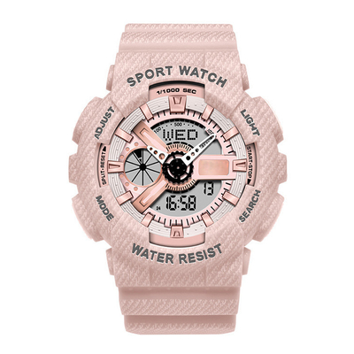 Speedmasterのスポーツのカップルの水晶腕時計の防水樹脂の革紐25mm